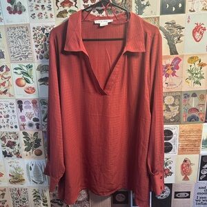 In every story.. 3X red long sleeve blouse. Worn handful of times good condition